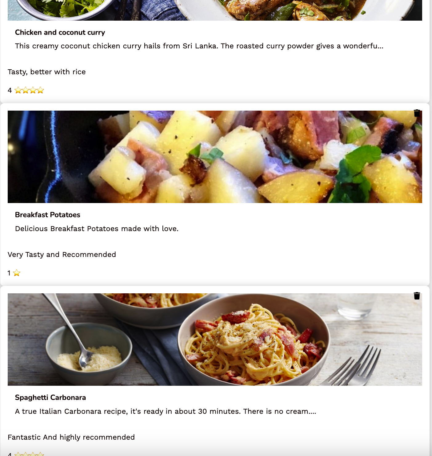 Cookbook Bookmarks